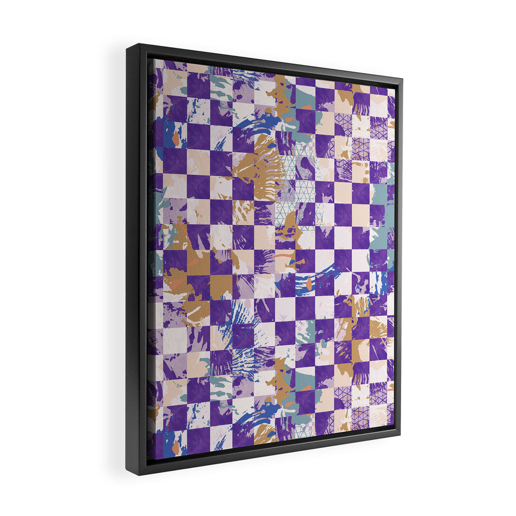 Grid of artistic strokes L Framed Canvas Print Gallery Image 2