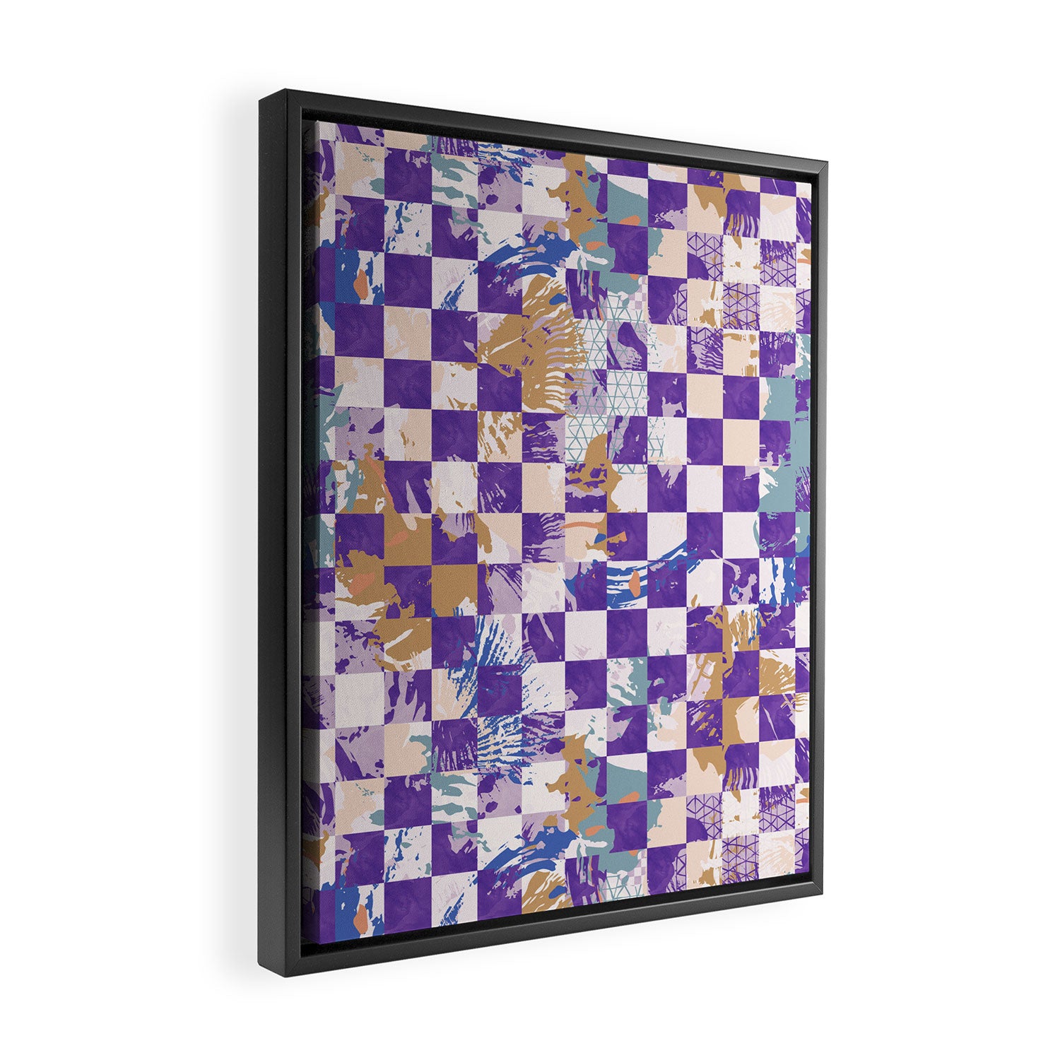 Grid of artistic strokes L Framed Canvas Print Gallery Image 2