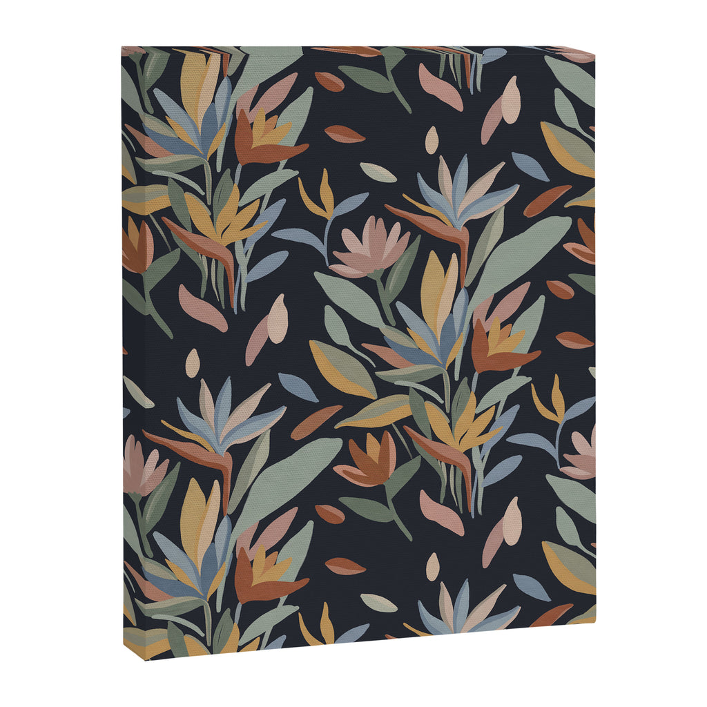 Hand Painted Floral Garden Night Canvas Print Gallery Image 8