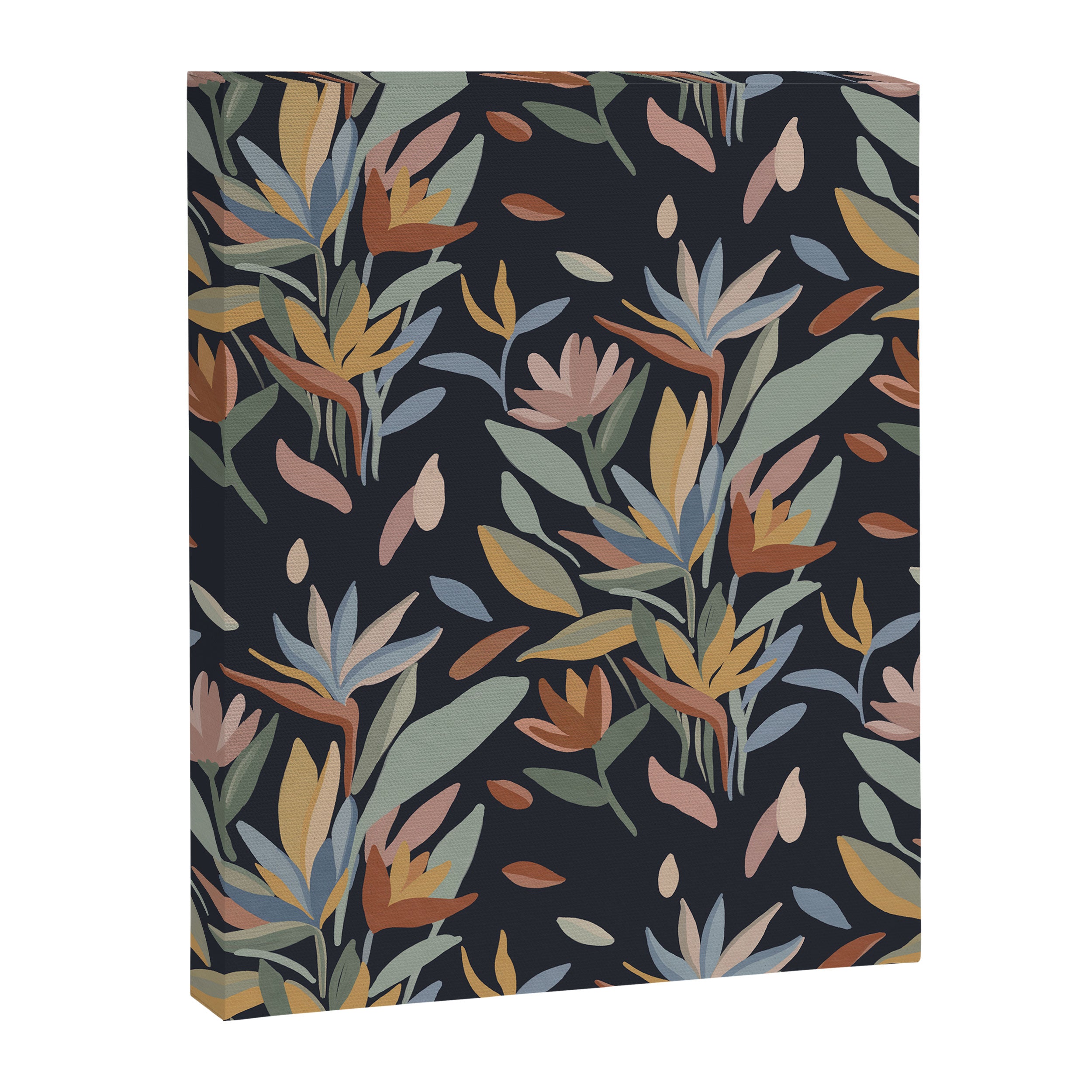 Hand Painted Floral Garden Night Canvas Print Gallery Image 8