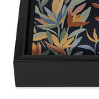 Hand Painted Floral Garden Night Framed Canvas Print Gallery Image 3