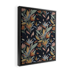 Hand Painted Floral Garden Night Framed Canvas Print Gallery Image 2