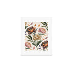 Hand Painted Peony Florals Art Print Gallery Image 1