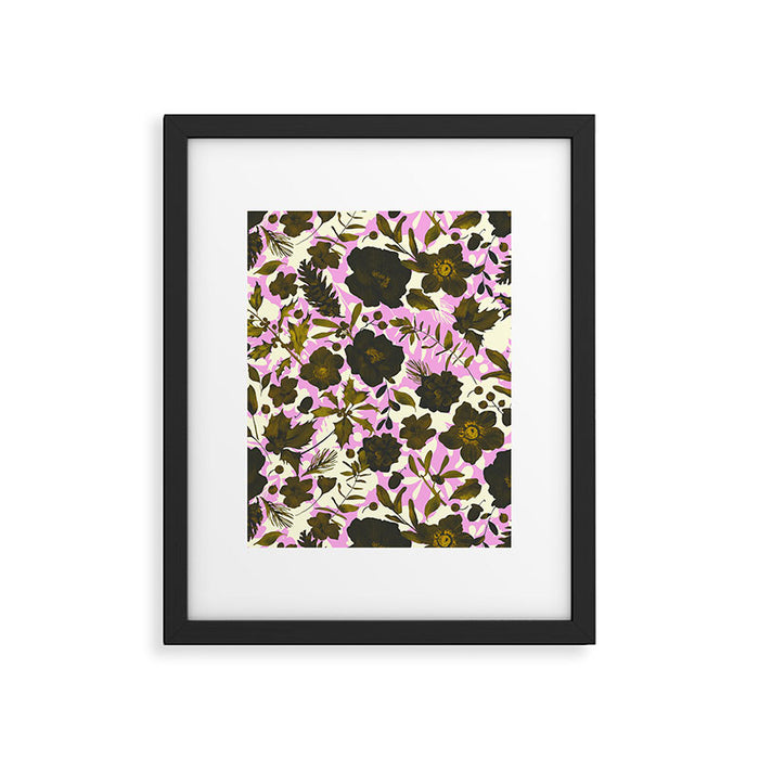 Illuminated garden silhouette Framed Art Print Gallery Image 1