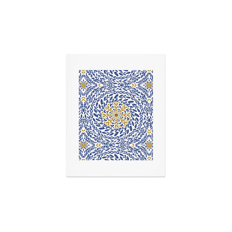 Intricate modern nature tile B Art Print Gallery Image 1