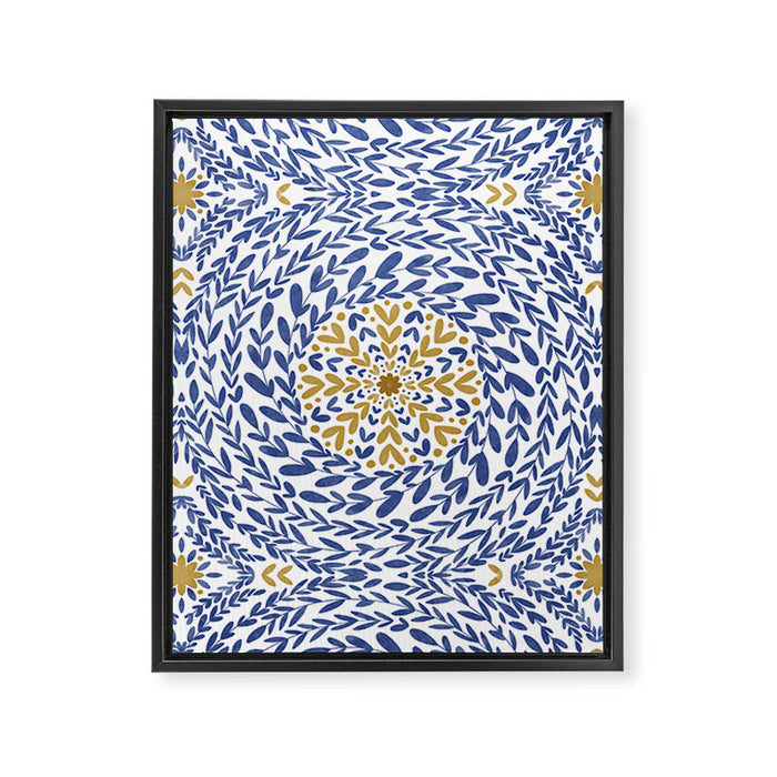 Intricate modern nature tile B Framed Canvas Print Gallery Image 1