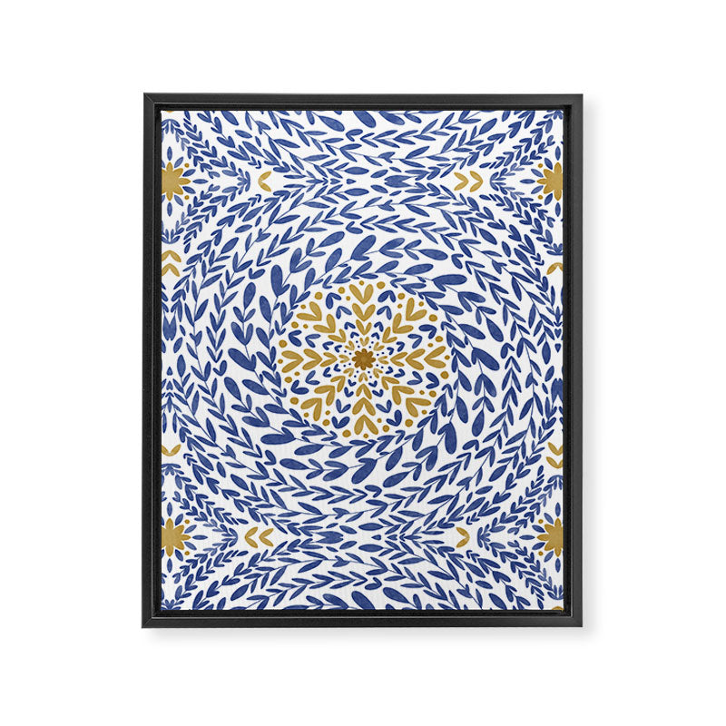 Intricate modern nature tile B Framed Canvas Print Gallery Image 8