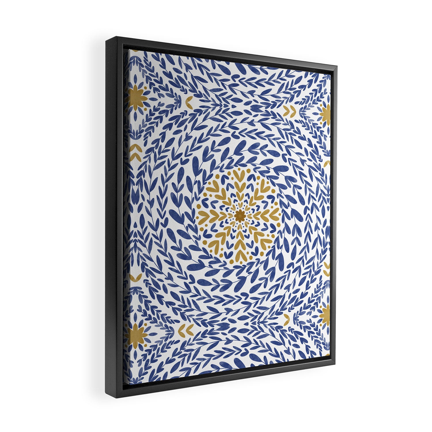 Intricate modern nature tile B Framed Canvas Print Gallery Image 2