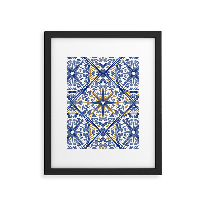 Intricate nature circular tiles B24 Framed Art Print Gallery Image 6