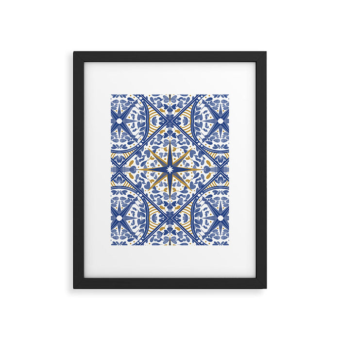 Intricate nature circular tiles B24 Framed Art Print Gallery Image 1