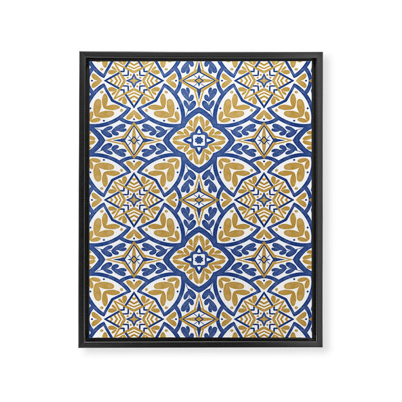 Intricate Ornamentals tiles NS Framed Canvas Print Gallery Image 8