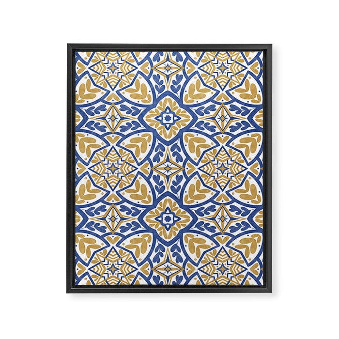 Intricate Ornamentals tiles NS Framed Canvas Print Gallery Image 1