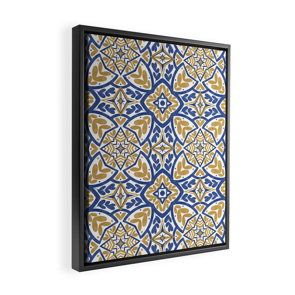 Intricate Ornamentals tiles NS Framed Canvas Print Gallery Image 2