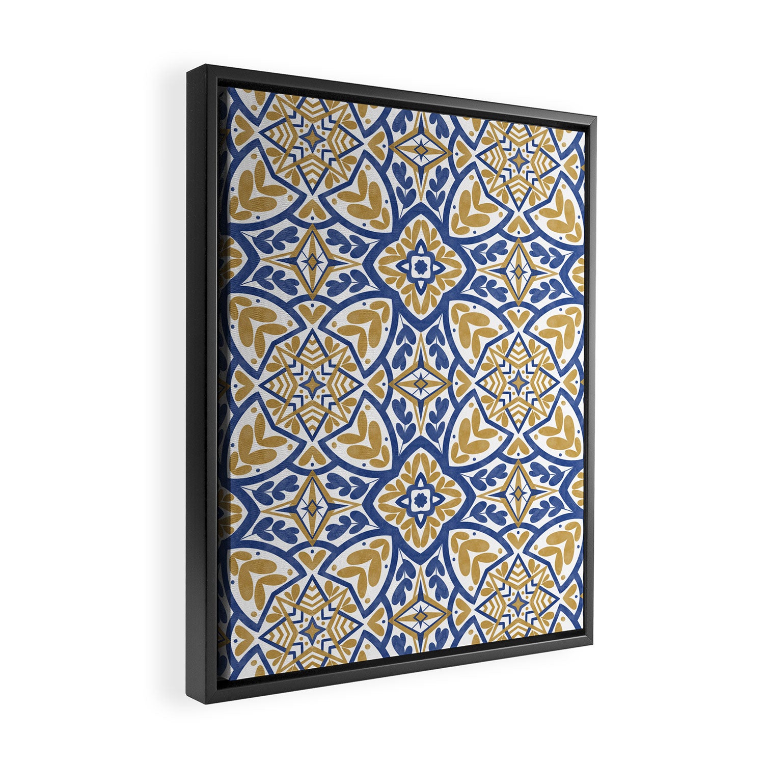 Intricate Ornamentals tiles NS Framed Canvas Print Gallery Image 2
