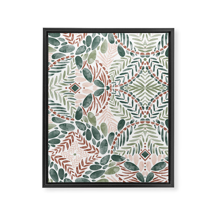 Jungle Charm Artistic Medley Framed Canvas Print Gallery Image 1