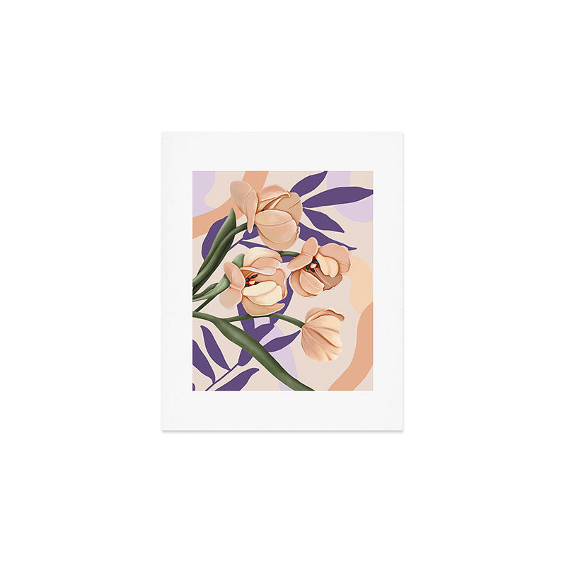 Large pink flowers MP3 Art Print Gallery Image 1
