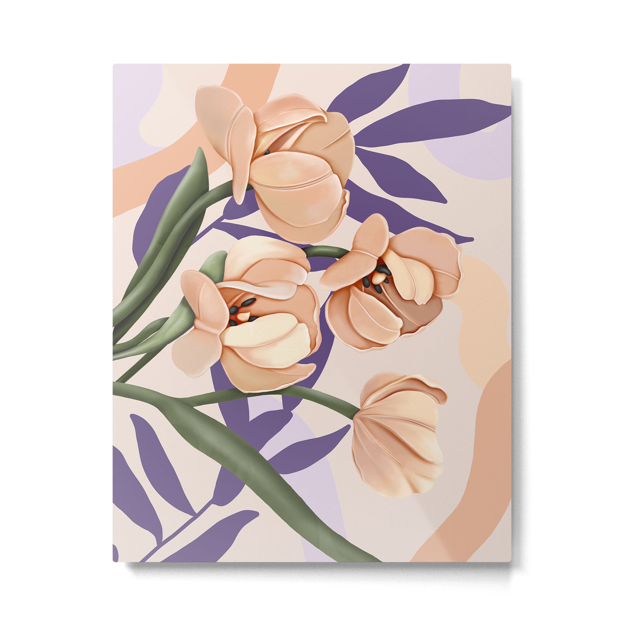 Large pink flowers MP3 Metal Print Gallery Image 6
