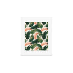 Leaf green and pink Art Print Gallery Image 1