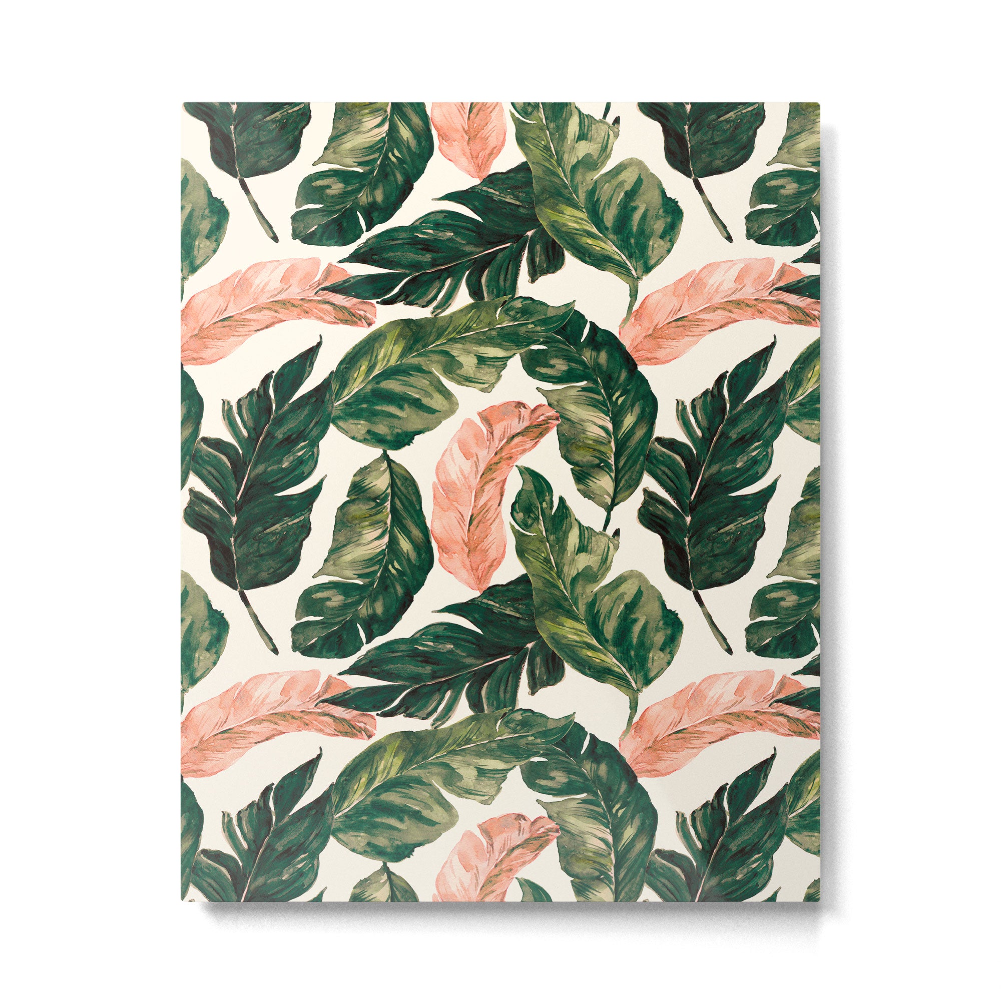 Leaf green and pink Metal Print Gallery Image 6