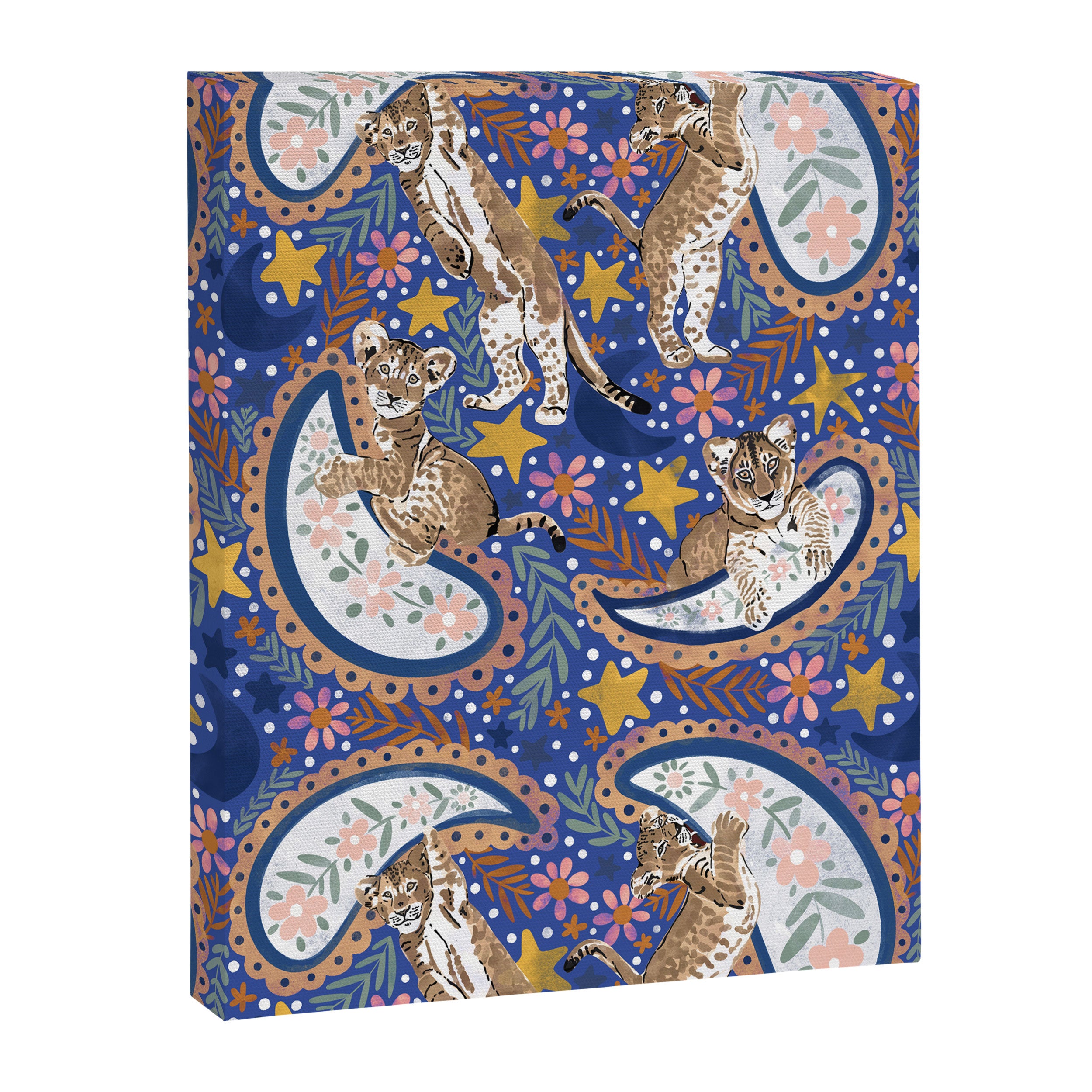Leopard Cubs Starry Night Canvas Print Gallery Image 8