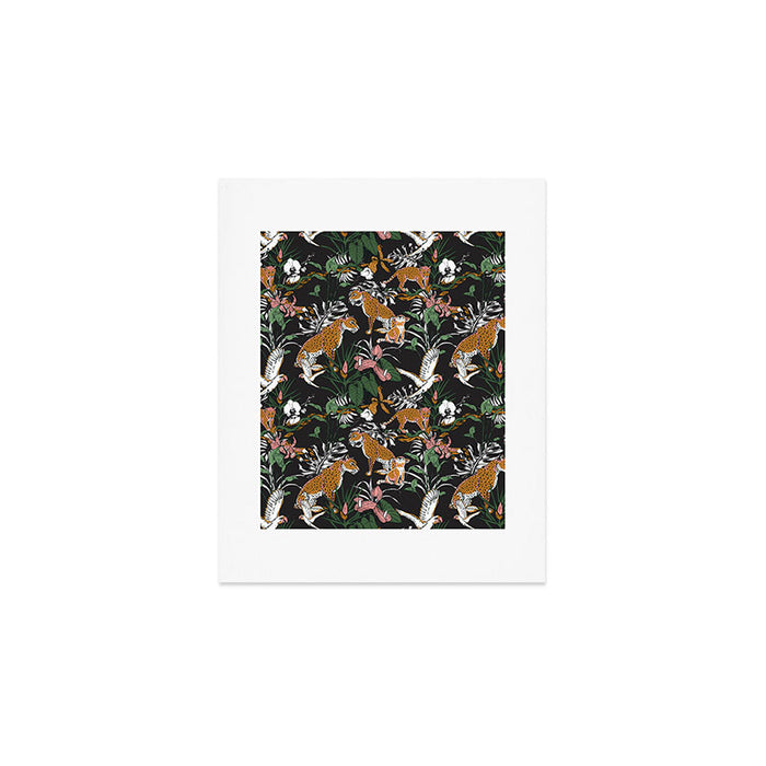 Leopards at night Art Print Gallery Image 1