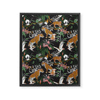 Leopards at night Framed Canvas Print Gallery Image 8