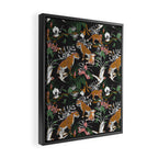 Leopards at night Framed Canvas Print Gallery Image 2