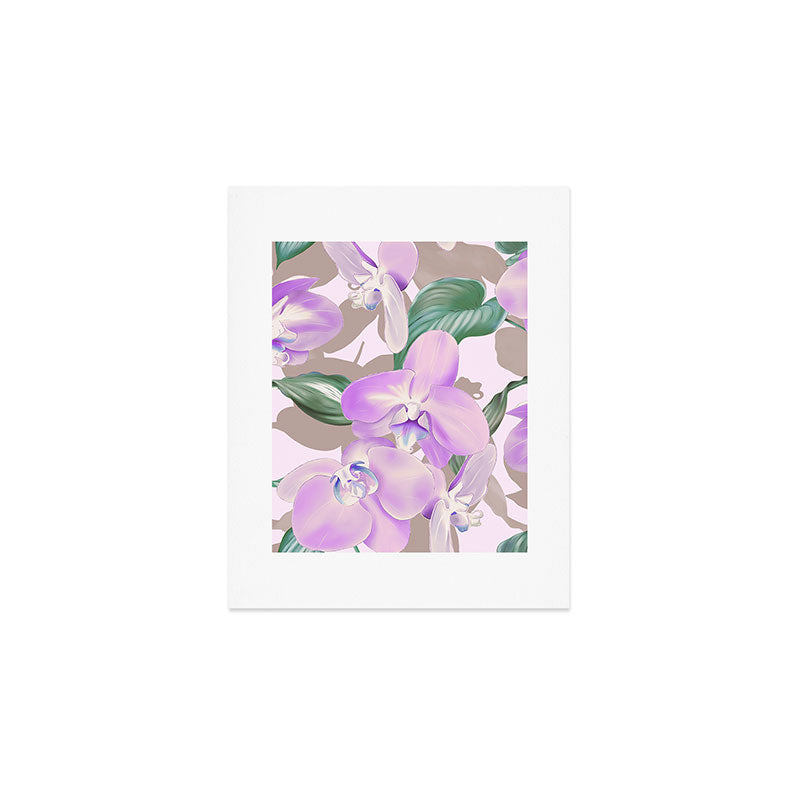 Lovely lilac exotic flowers L Art Print Gallery Image 1