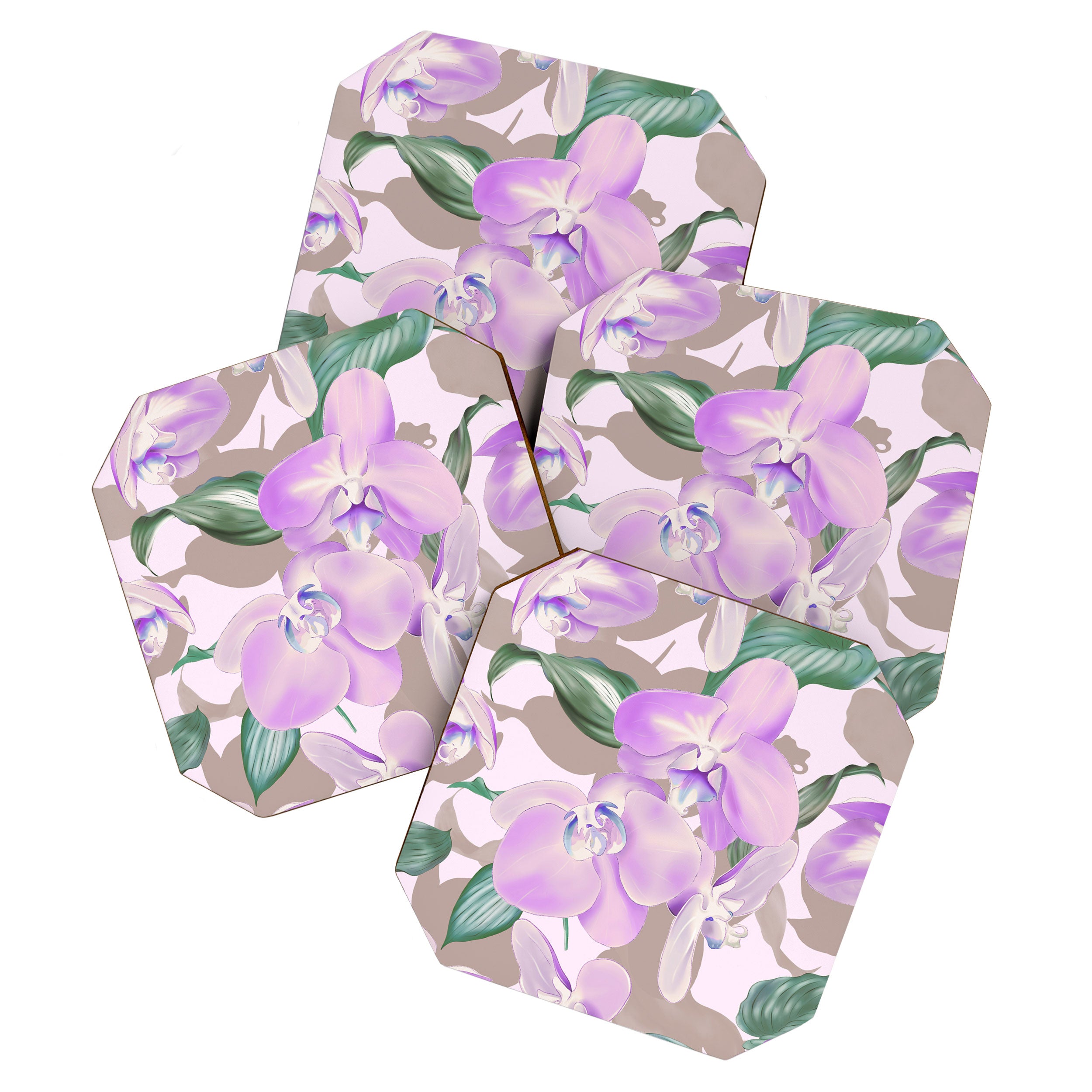 Lovely lilac exotic flowers L Coaster Gallery Image 1