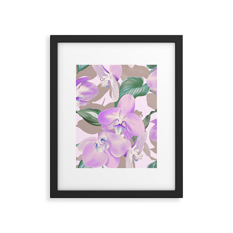 Lovely lilac exotic flowers L Framed Art Print Gallery Image 6
