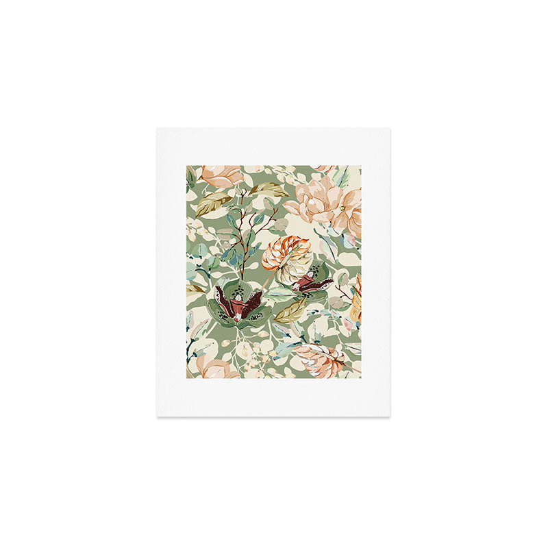 Lush colorful exotic garden B Art Print Gallery Image 1