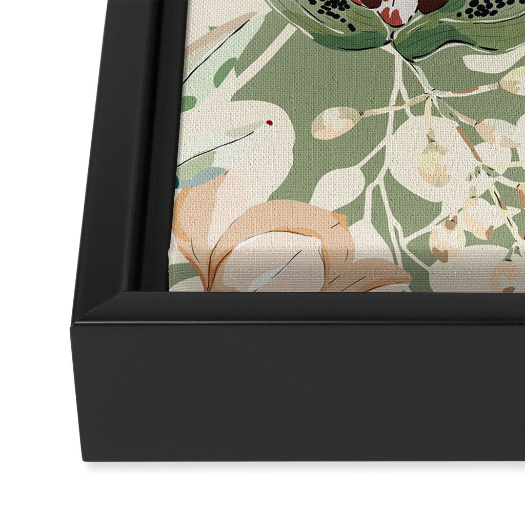 Lush colorful exotic garden B Framed Canvas Print Gallery Image 3