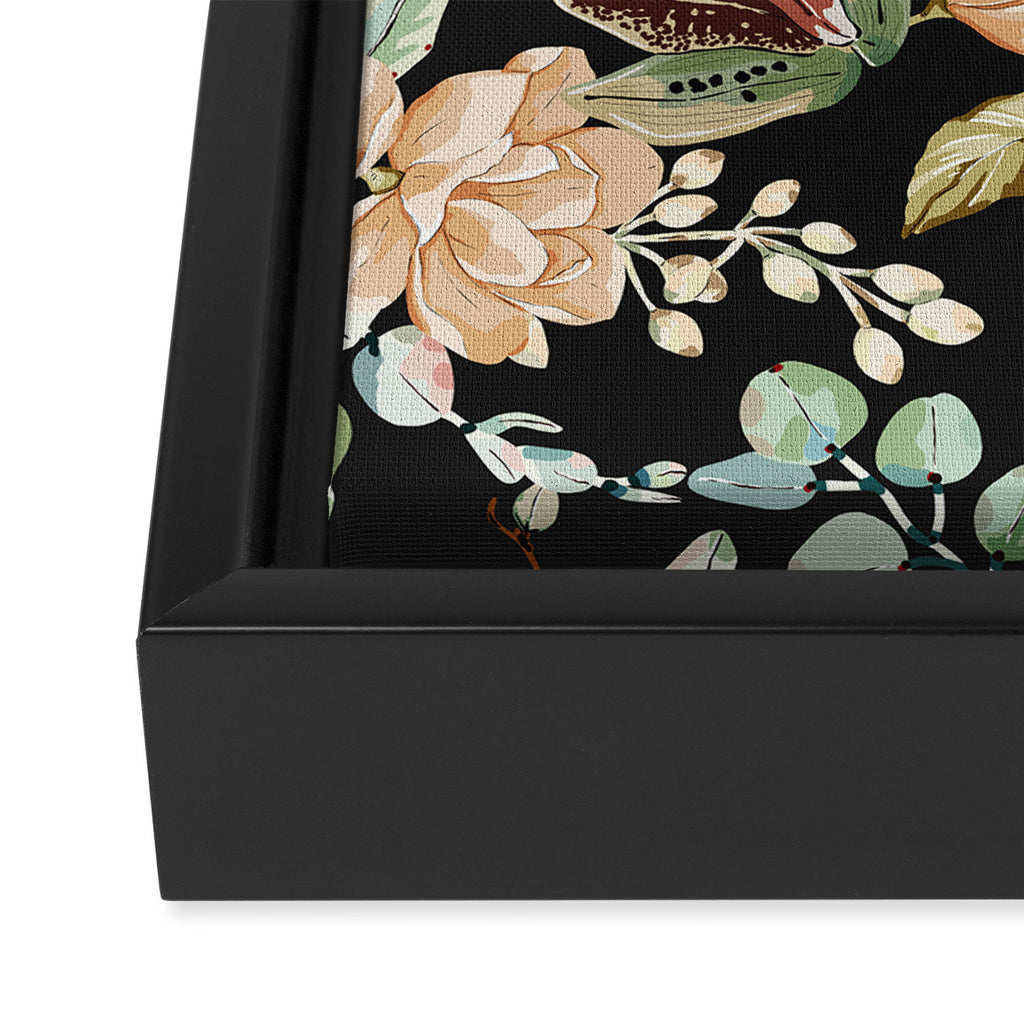 Lush colorful exotic garden C Framed Canvas Print Gallery Image 3