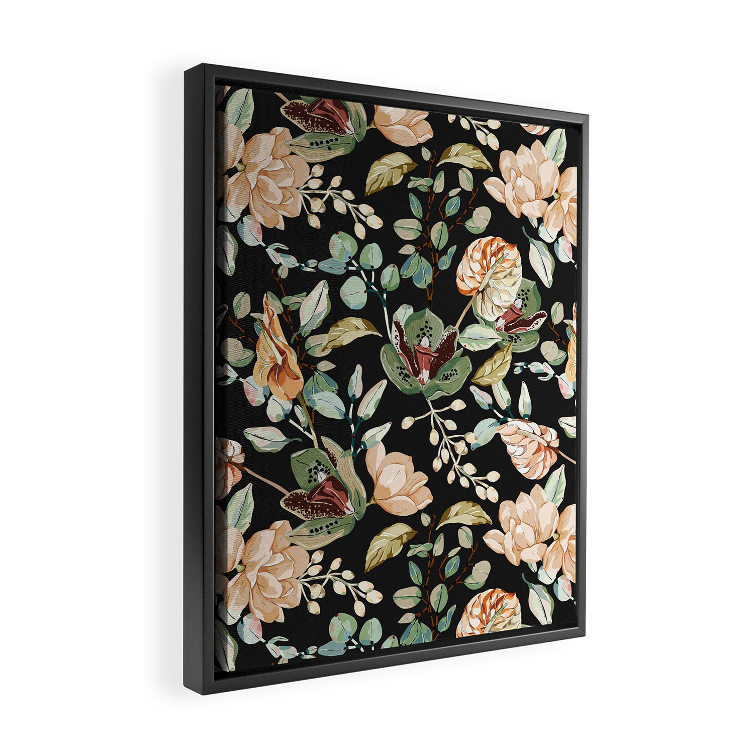 Lush colorful exotic garden C Framed Canvas Print Gallery Image 2