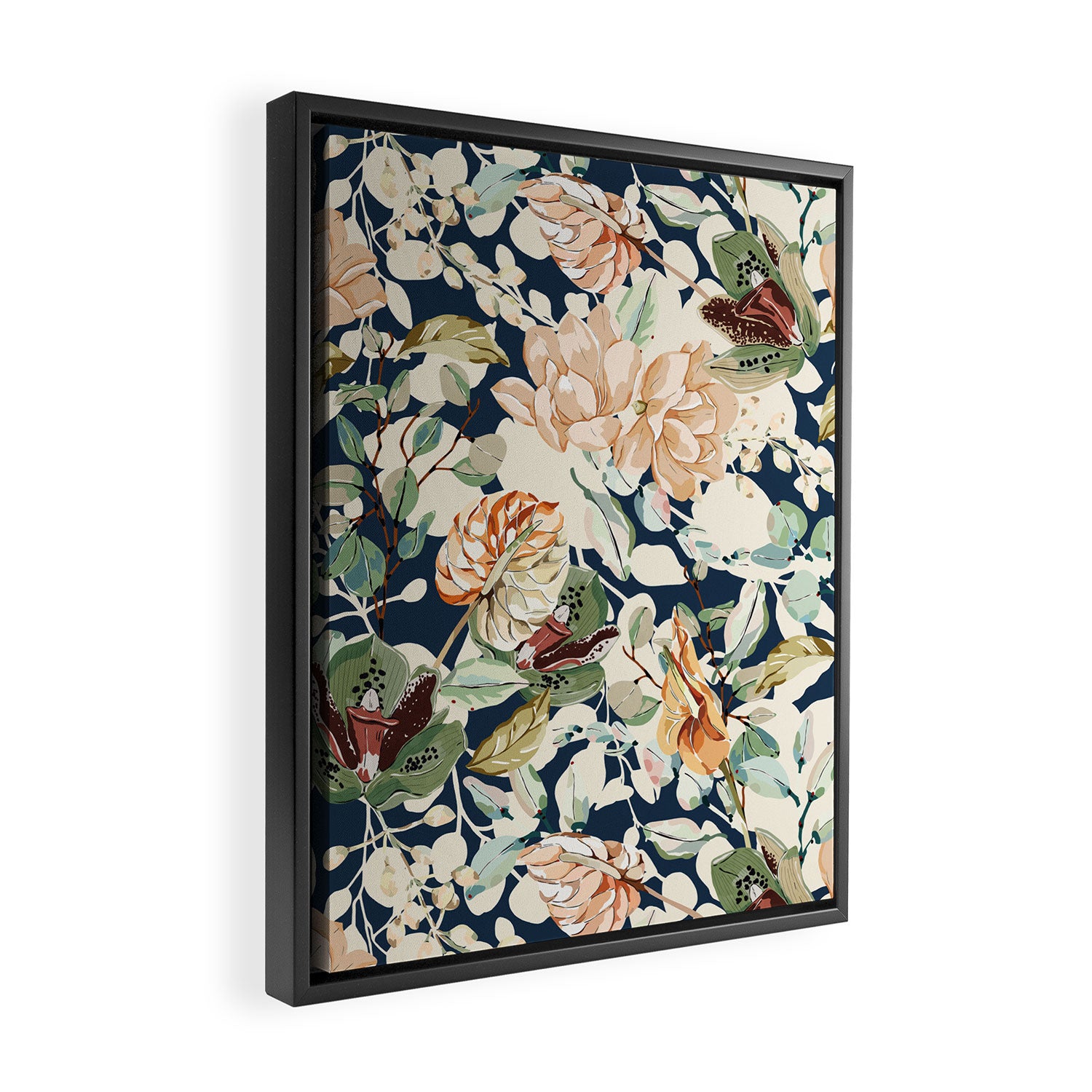 Lush colorful exotic garden D Framed Canvas Print Gallery Image 2