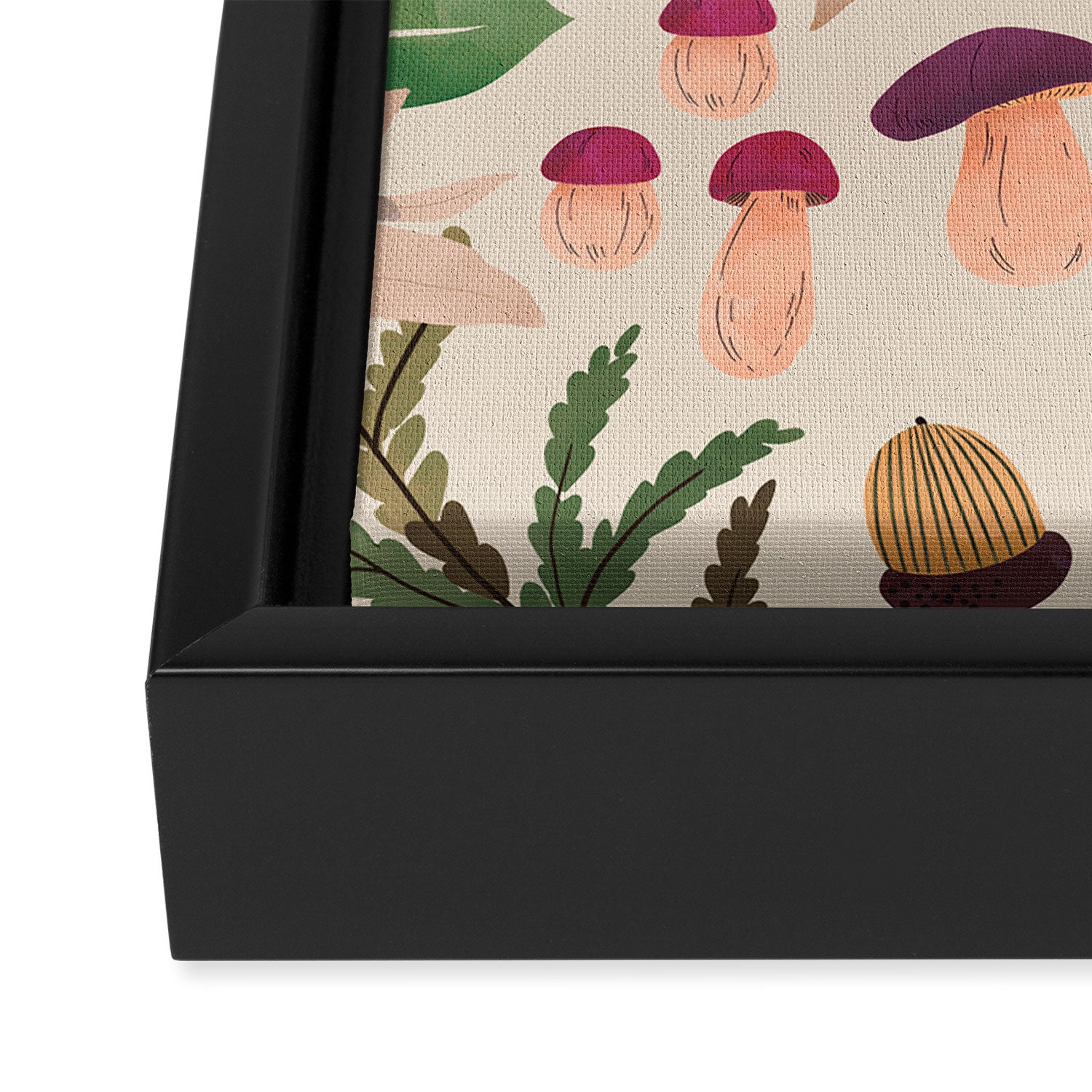 Magic mushroom forest H Framed Canvas Print Gallery Image 3