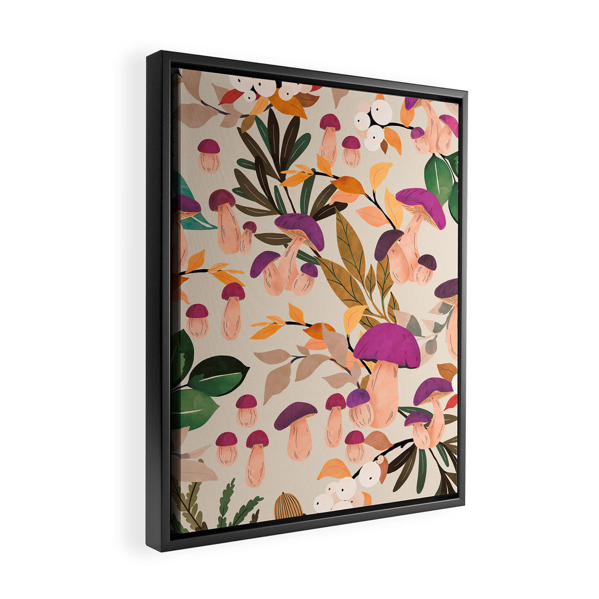 Magic mushroom forest H Framed Canvas Print Gallery Image 2