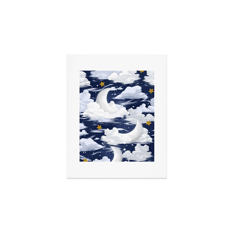 Magical Moon and Stars Art Print Gallery Image 1