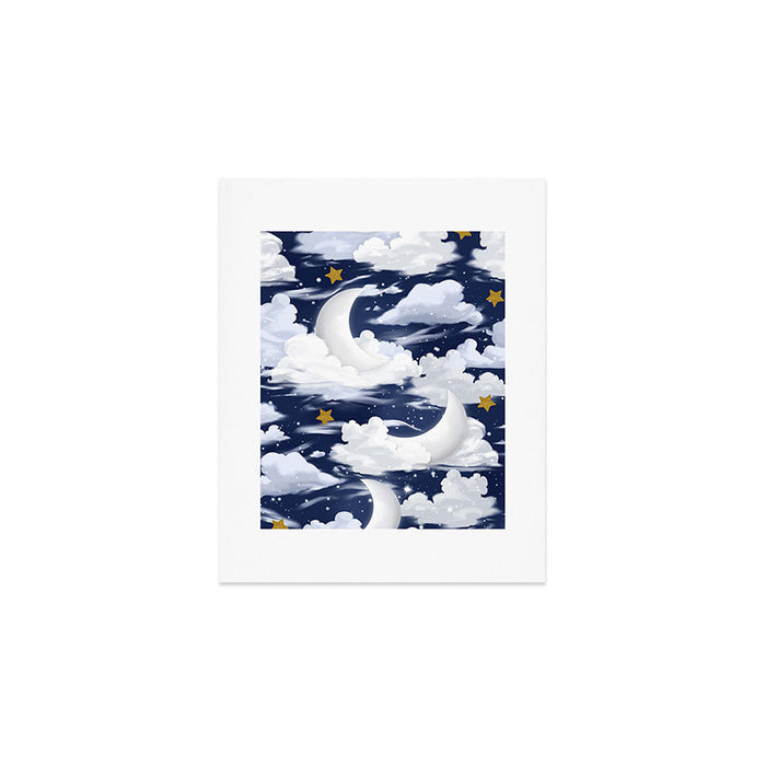 Magical Moon and Stars Art Print Gallery Image 1