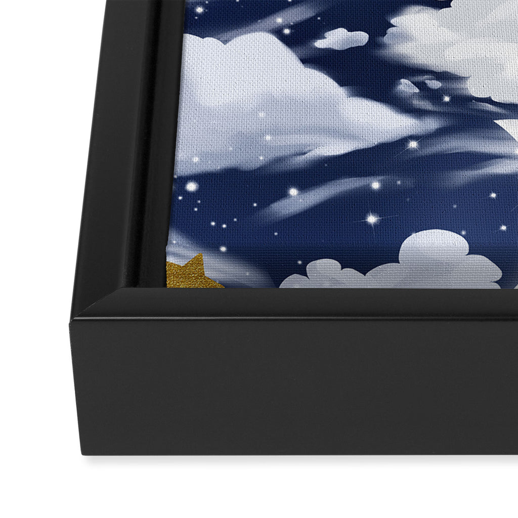 Magical Moon and Stars Framed Canvas Print Gallery Image 3