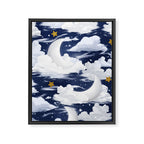 Magical Moon and Stars Framed Canvas Print Gallery Image 8