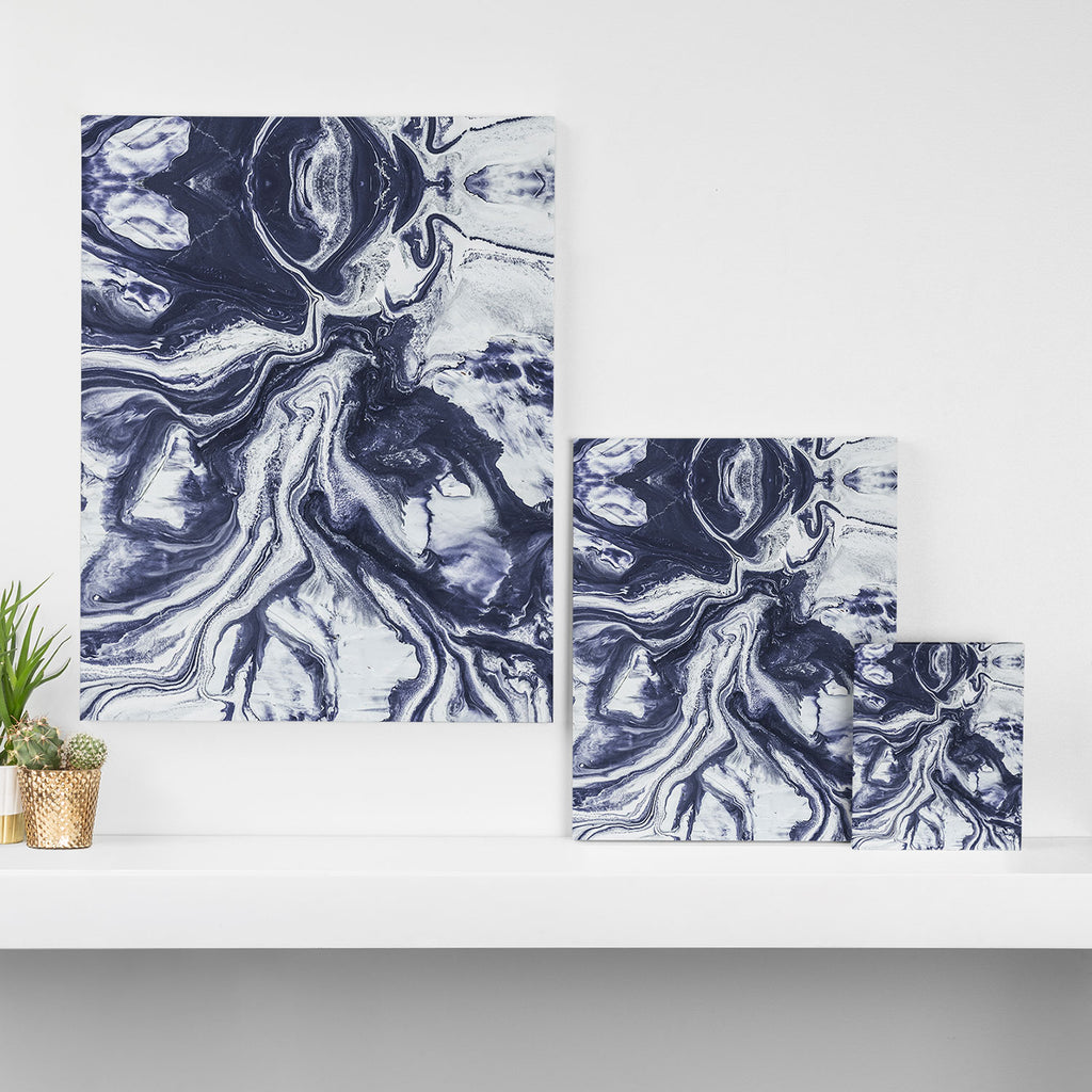 Marble indigo Canvas Print Gallery Image 3