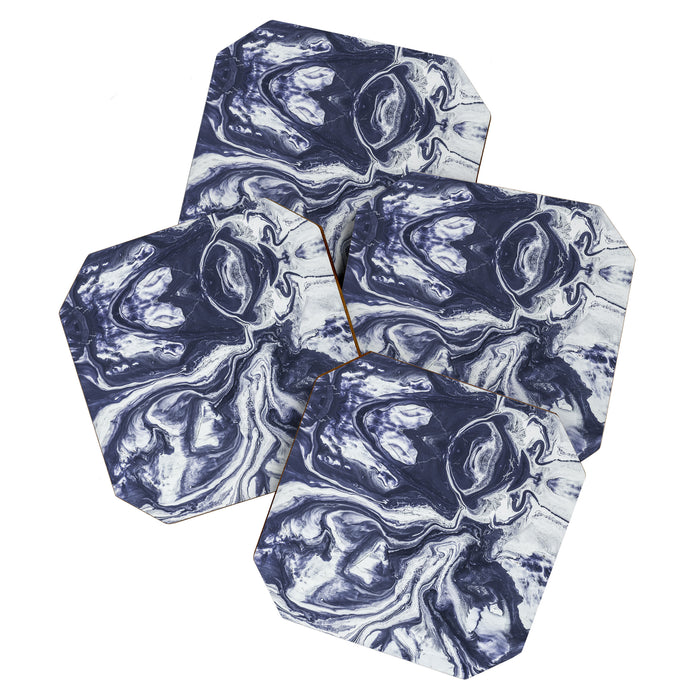 Marble indigo Coaster Gallery Image 1