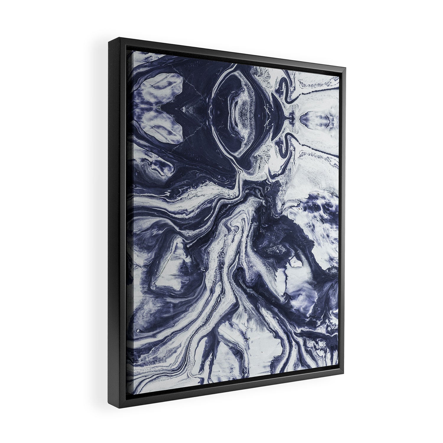Marble indigo Framed Canvas Print Gallery Image 2