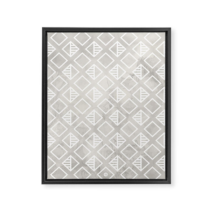 Marble with rhombus Framed Canvas Print Gallery Image 1