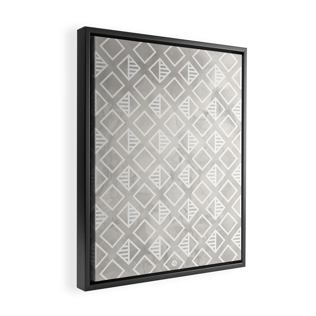 Marble with rhombus Framed Canvas Print Gallery Image 2
