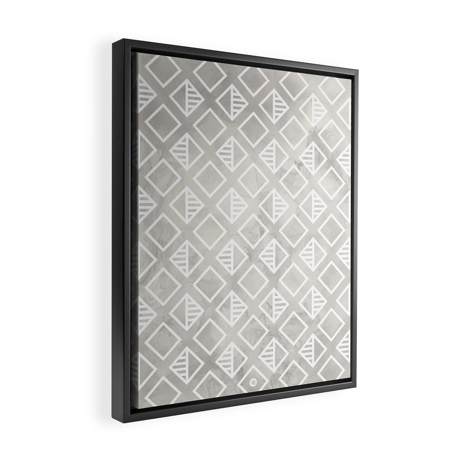 Marble with rhombus Framed Canvas Print Gallery Image 2