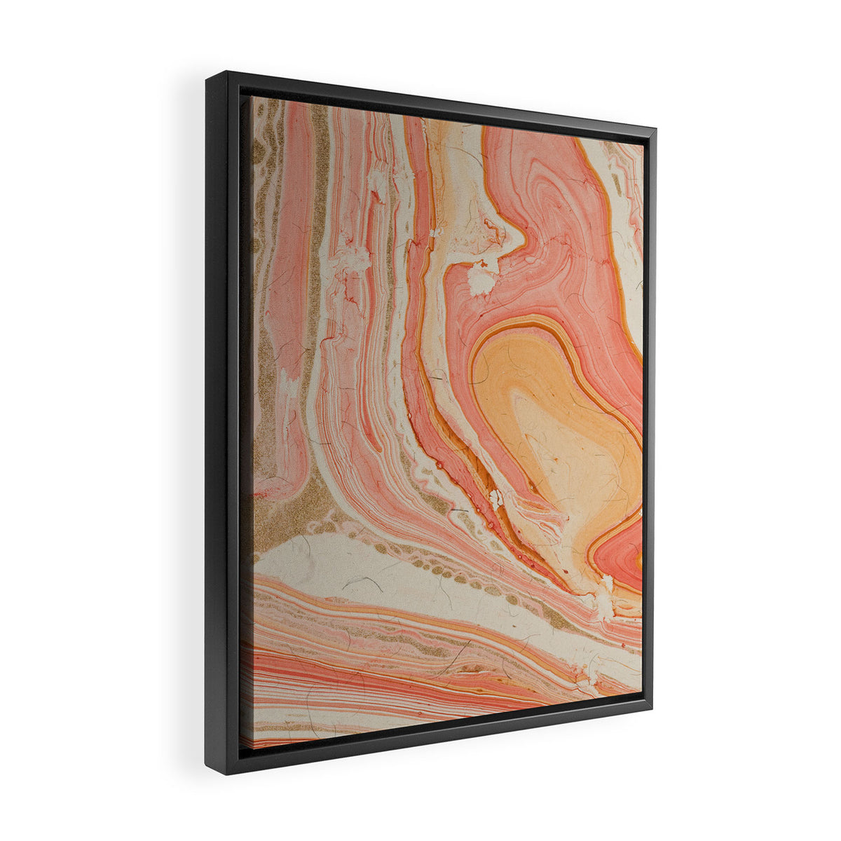 Marbled paper Framed Canvas Print Gallery Image 2