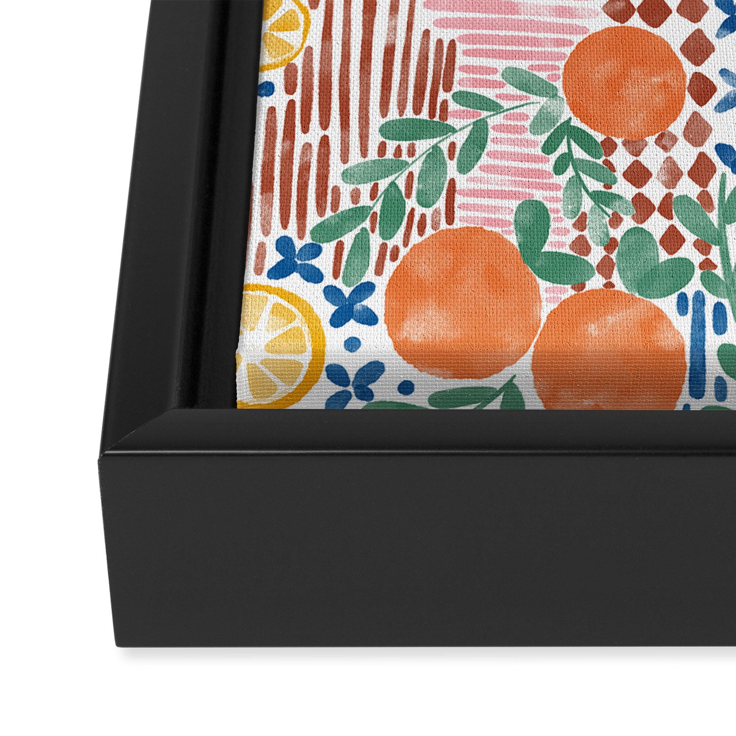 Mediterranean Fusion Citrus Framed Canvas Print Gallery Image 3