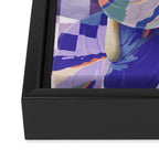 Modern artistic flowery tropical Framed Canvas Print Gallery Image 3